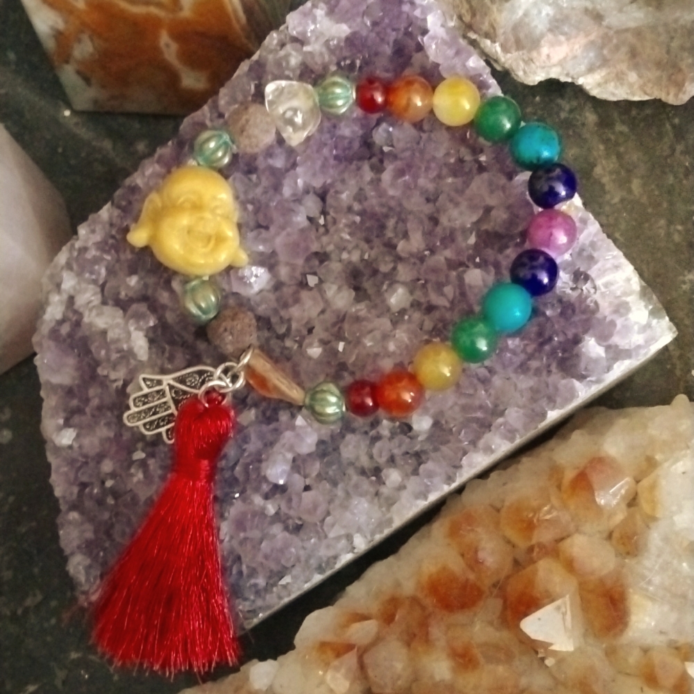 Laughing Buddha chakra bracelet